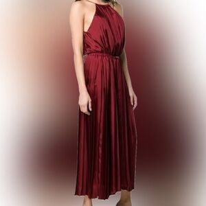 Tibi Mendini Silk Twill Pleated Dress 00 or XS